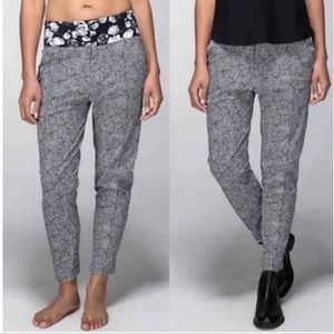 lululemon athletica Black and White Patterned Pants